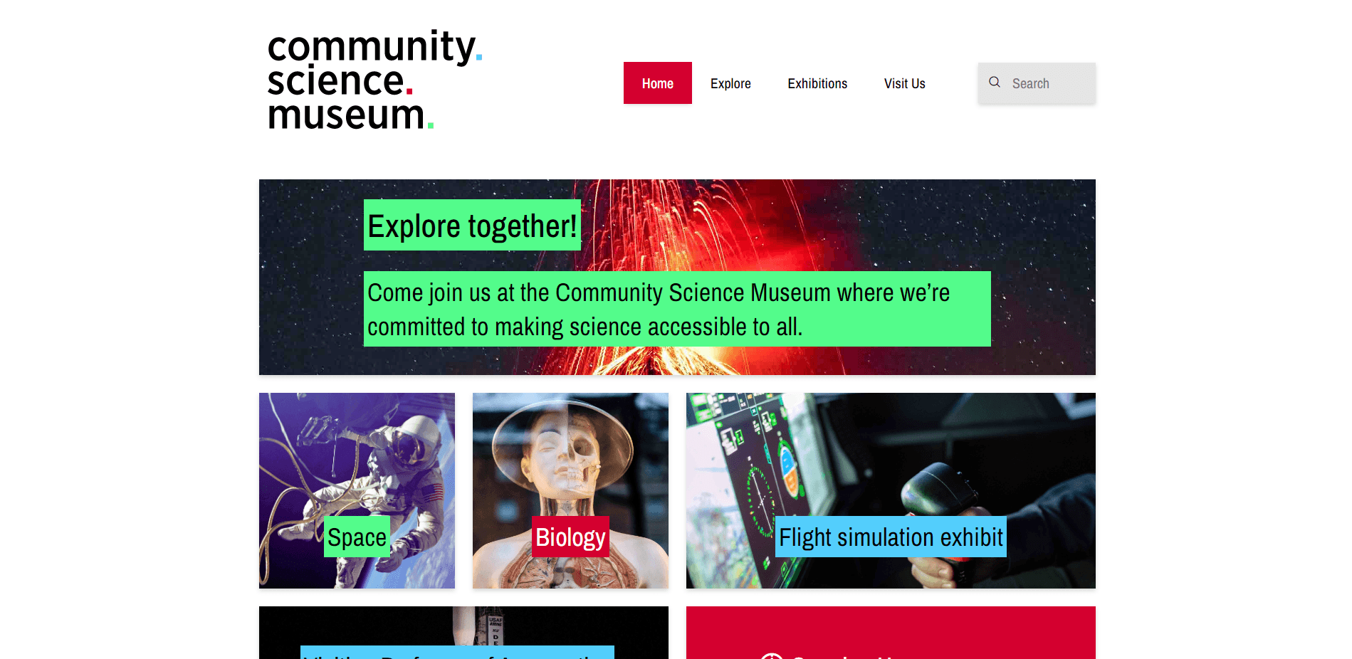 An image of the Community Science Museum project.